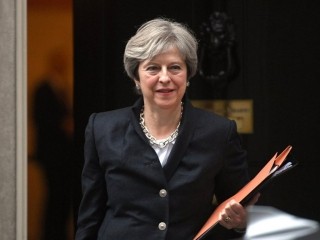 Teresa May spoke in the British Parliament